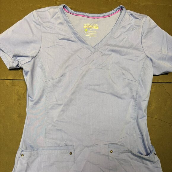 Healing Hands Women’s Light Blue Scrub Top – Size S, Moisture-Wicking - Picture 1 of 5